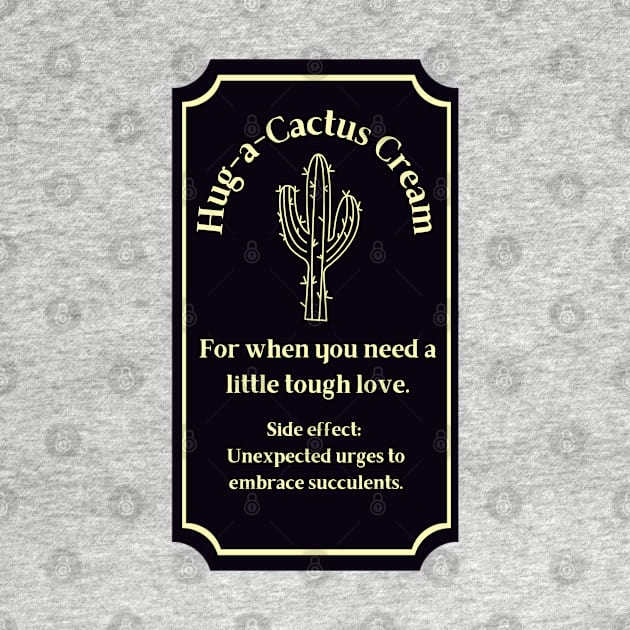 Potion Label: Hug-a-Cactus Cream, Halloween by Project Charlie